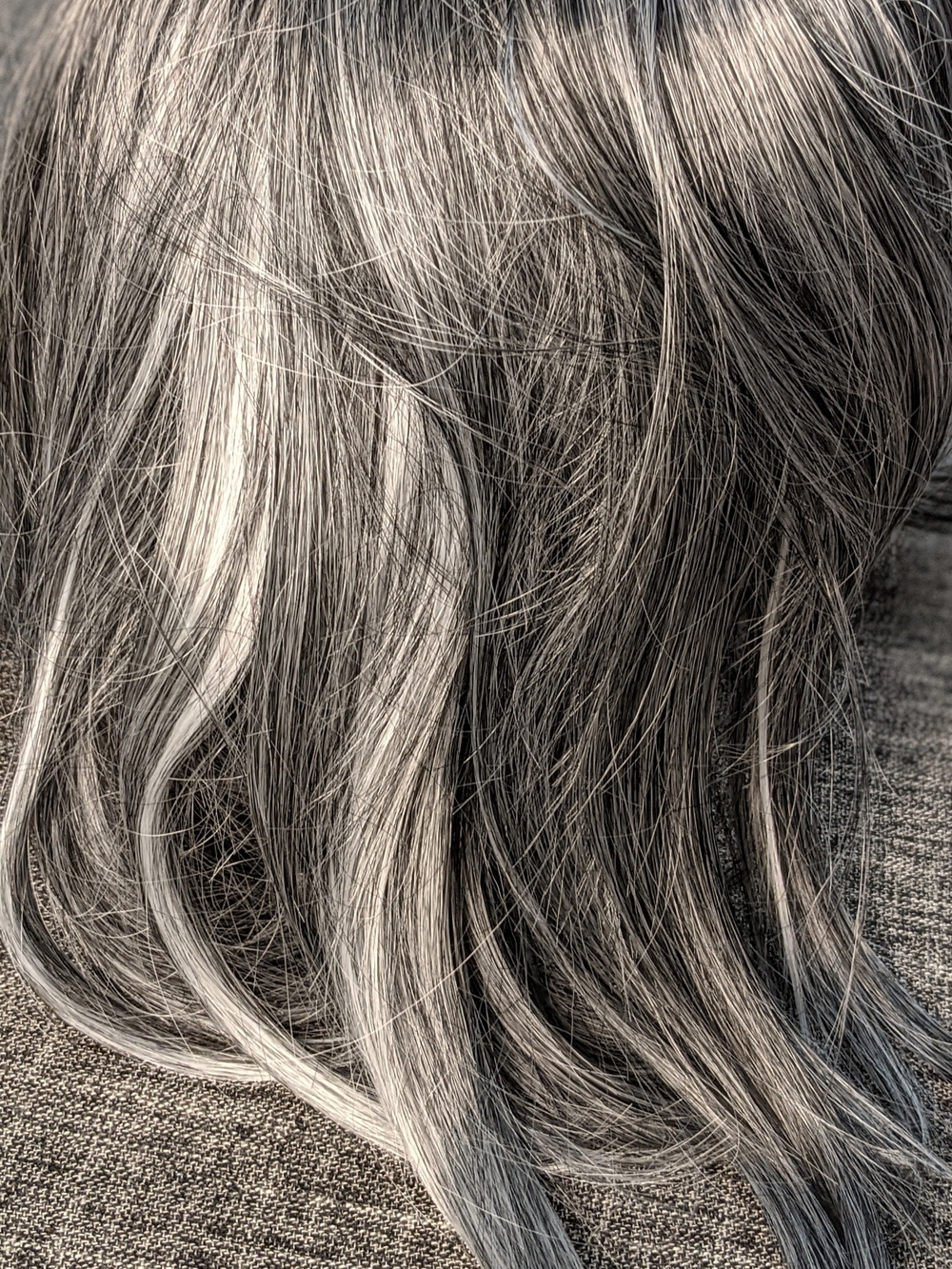 Women’s Gray Blend Wig – Natural Silver Highlights